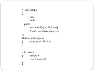 friend function(c++) | PPT