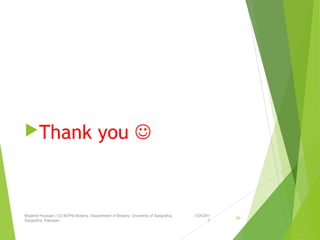 Thank you 
1/24/201
7
Mujahid Hussain (12) M.Phil Botany, Department of Botany, Unversity of Sargodha,
Sargodha, Pakistan
59
 