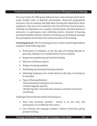 Training and Debelopment through E-learning: A Case Study | PDF