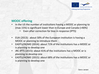 12. Analysis of MOOCs providers – differences between regions - Darco Jansen (EADTU) - Presentation 