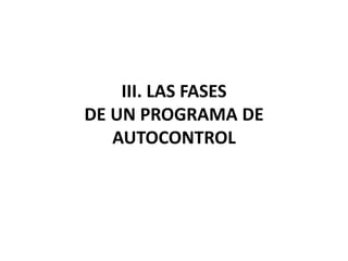 Técnicas de autocontrol | PDF