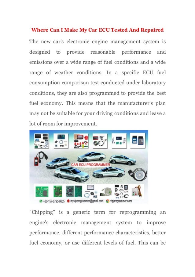 Where Can I Make My Car ECU Tested And Repaird