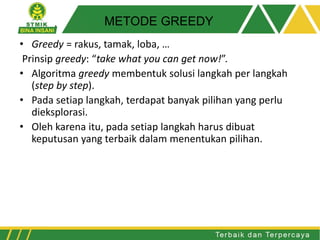 Pertemuan 12 Algoritma Greedy | PDF