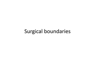 Surgical boundaries
 