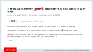 Copyright © 2017, Oracle and/or its affiliates. All rights reserved. | blogs.oracle.com/sql www.youtube.com/c/TheMagicOfSQL @ChrisRSaxon
 