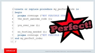 Copyright © 2017, Oracle and/or its affiliates. All rights reserved. | blogs.oracle.com/sql www.youtube.com/c/TheMagicOfSQL @ChrisRSaxon
 