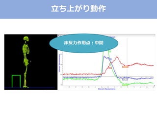 立ち上がり動作
床反力作用点：中間
 