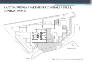 KANCHANJUNGA APARTMENTS CUMBALLA HILLS,
BOMBAY, 1970-83
 