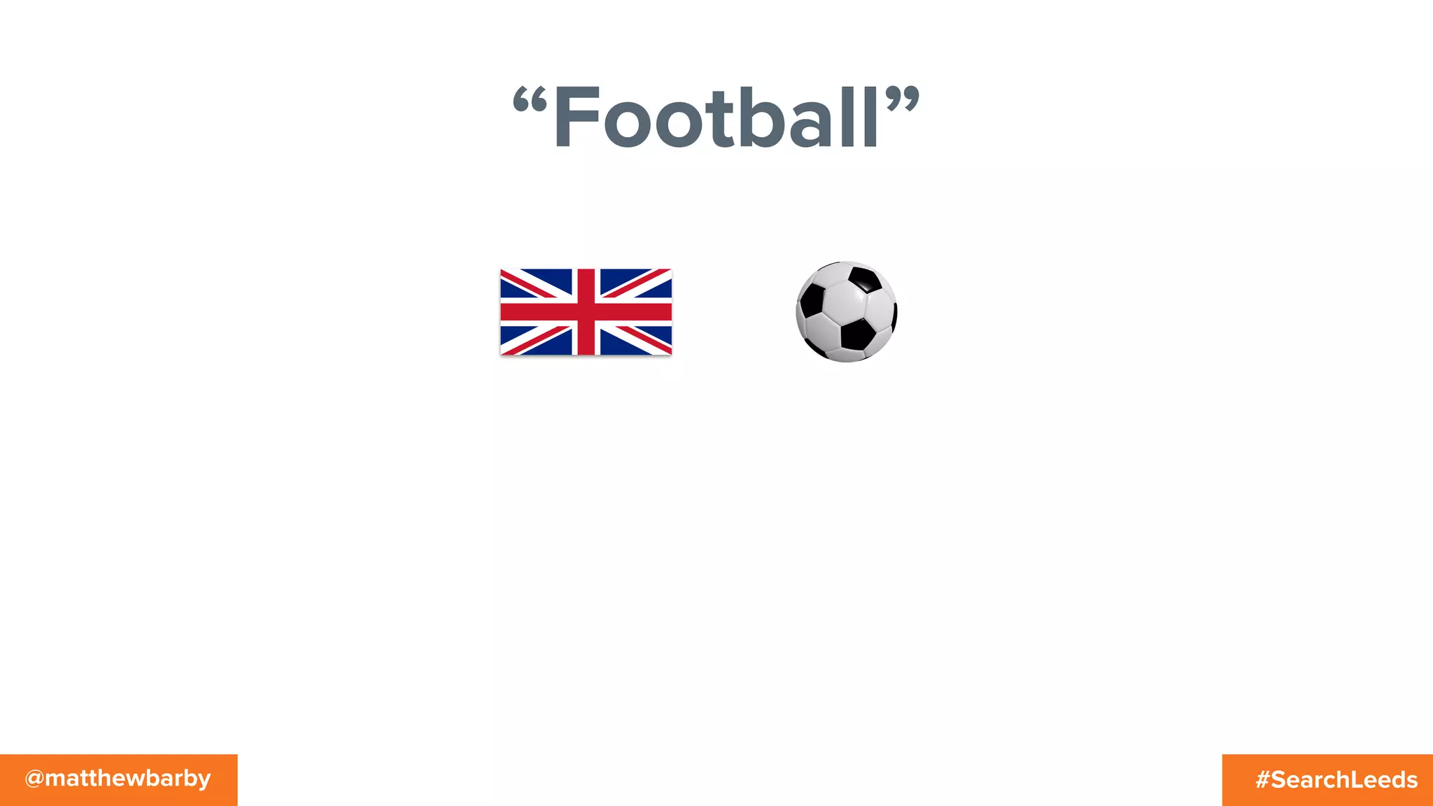 #SearchLeeds@matthewbarby
“Football”
 
