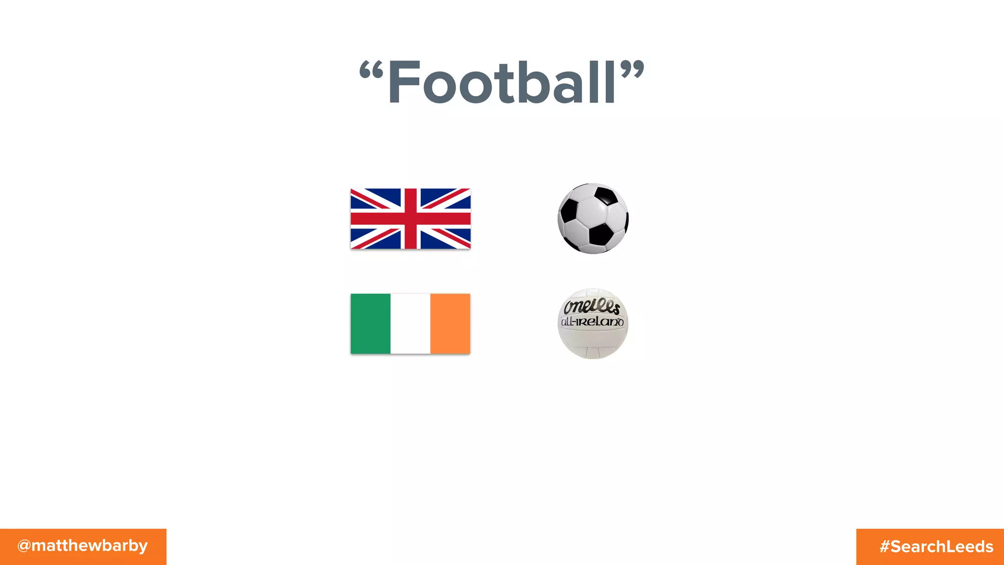 #SearchLeeds@matthewbarby
“Football”
 
