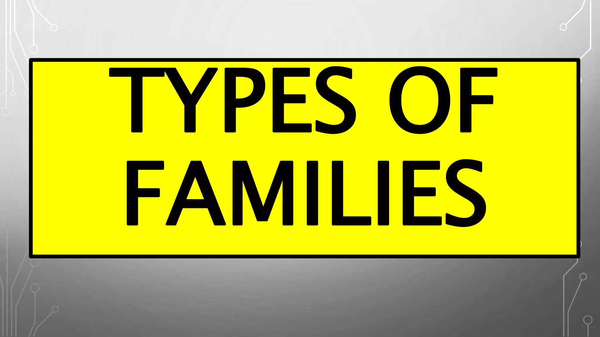 TYPES OF
FAMILIES
 