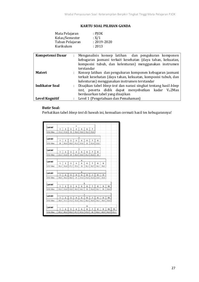 12 Modul Penyusunan Soal Hots Pjok Websiteedukasi Com