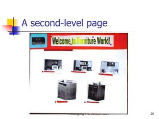 Prototyping JTB October 2004 20
A second-level page
 