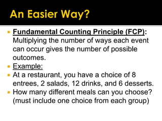 12.1 fundamental counting principle and permutations | PPTX