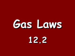Gas Laws 12.2 