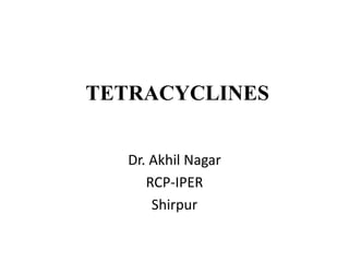 Tetracylines and Macrolide antibiotics | PDF