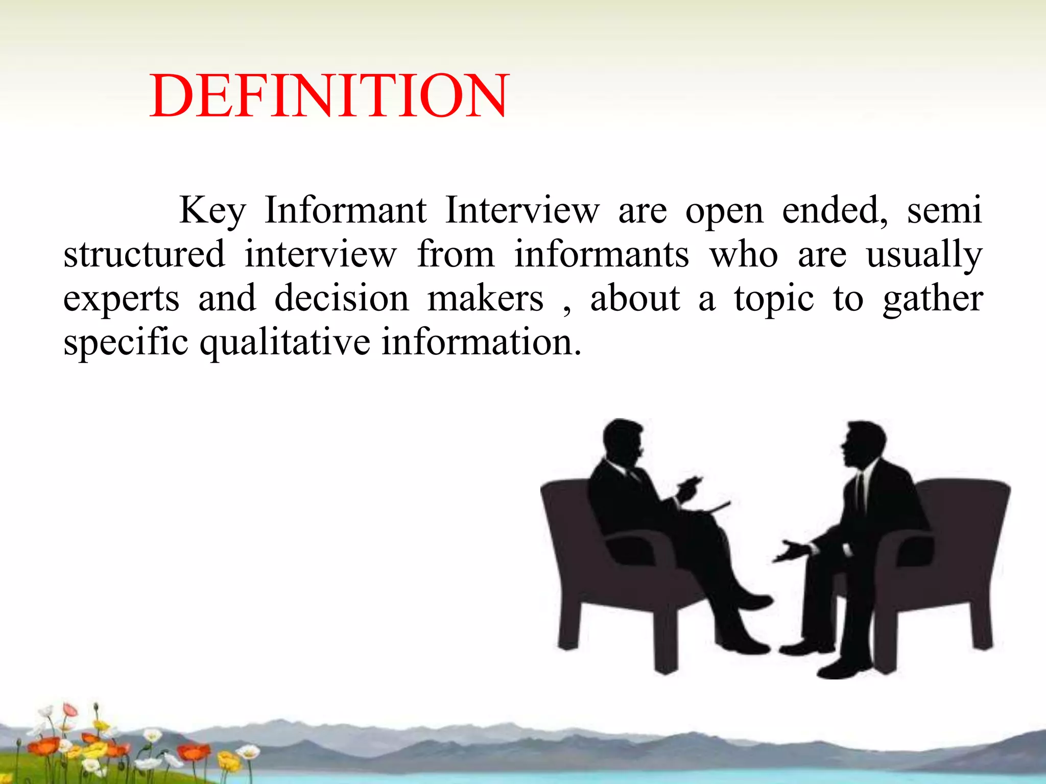 Key informant interview kii ppt