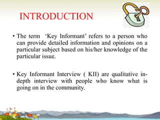 Key Informant Interview (KII) | PPTX