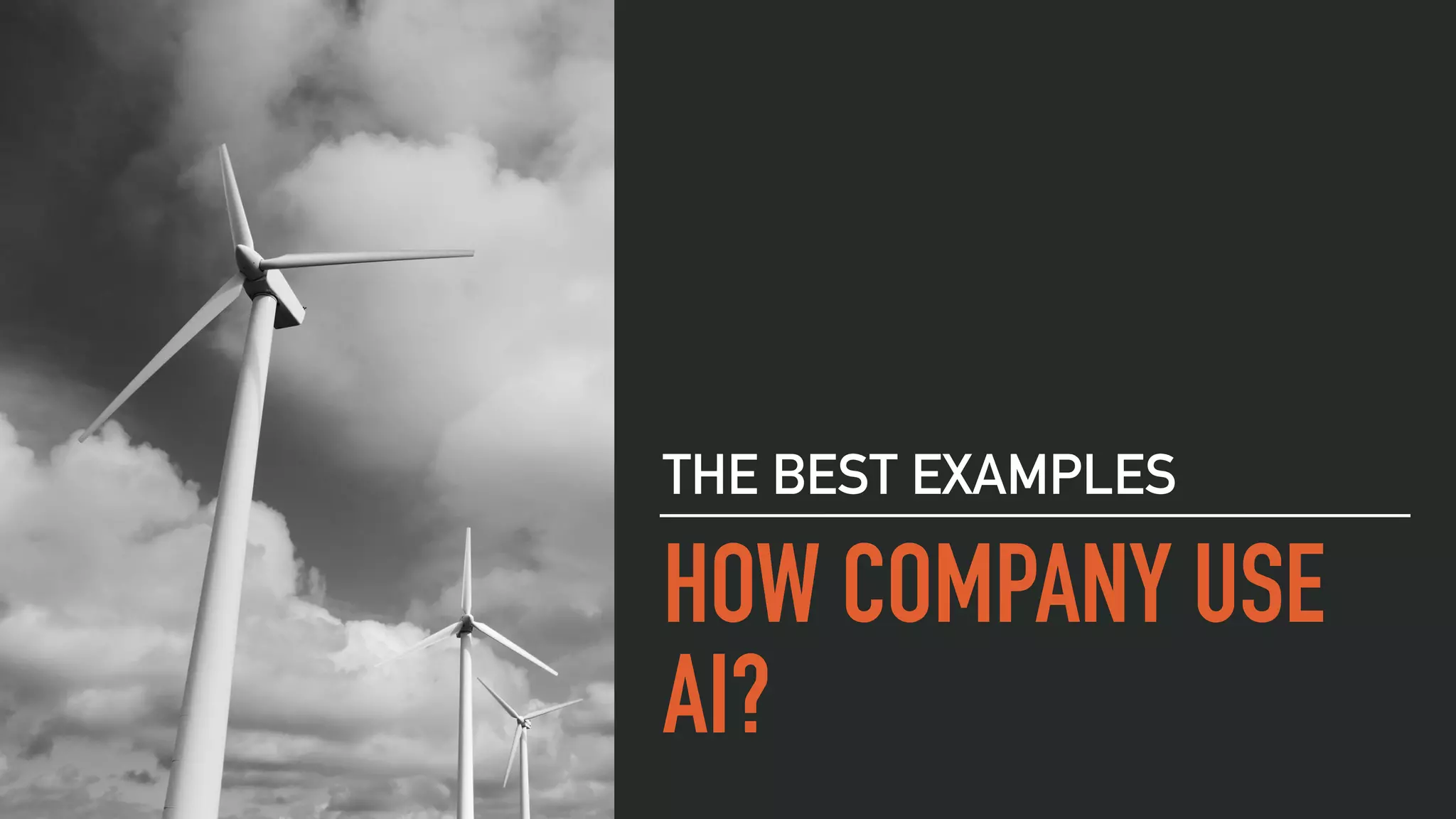 HOW COMPANY USE
AI?
THE BEST EXAMPLES
 