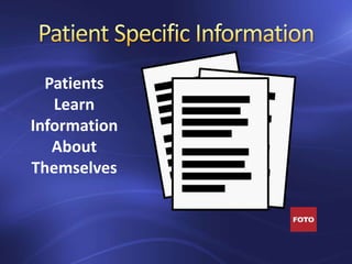 Patients
Learn
Information
About
Themselves
 