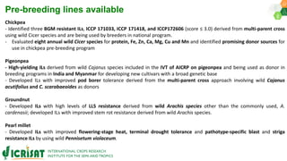 Research Program Genetic Gains (RPGG) Review Meeting 2021: Pre-breeding By Dr Hima Bindu K