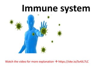 Immune system
Watch the video for more explanation  https://oke.io/Sv4JL7LC
 