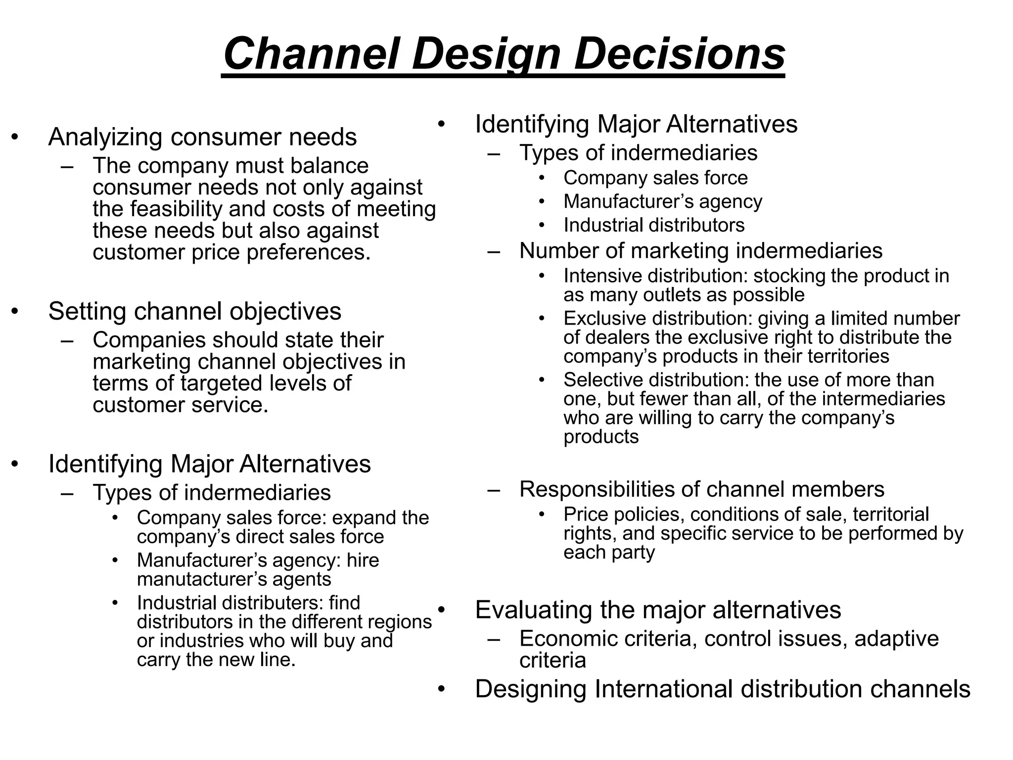 MARKETİNG CHANNELS | PPT | Logistics | Business