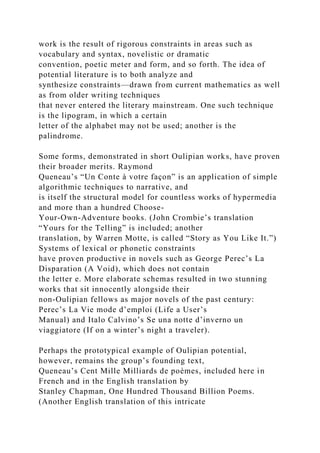 12. The Oulipo147;73 81196112.[Introduction]Six .docx