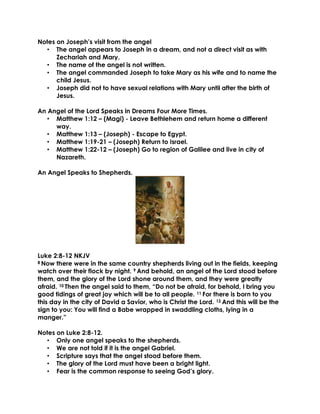 12-23-18, Luke 1;26-38, Promise Kept, Angels Announce Christ's Birth | PDF