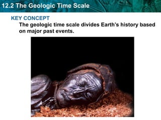 12.2 The Geologic Time Scale
KEY CONCEPT
The geologic time scale divides Earth’s history based
on major past events.
 