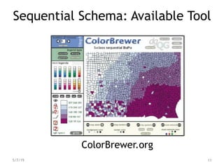 Sequential Schema: Available Tool
5/7/19 11
ColorBrewer.org
 