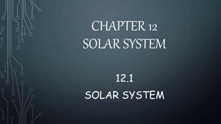CHAPTER 12
SOLAR SYSTEM
12.1
SOLAR SYSTEM
 