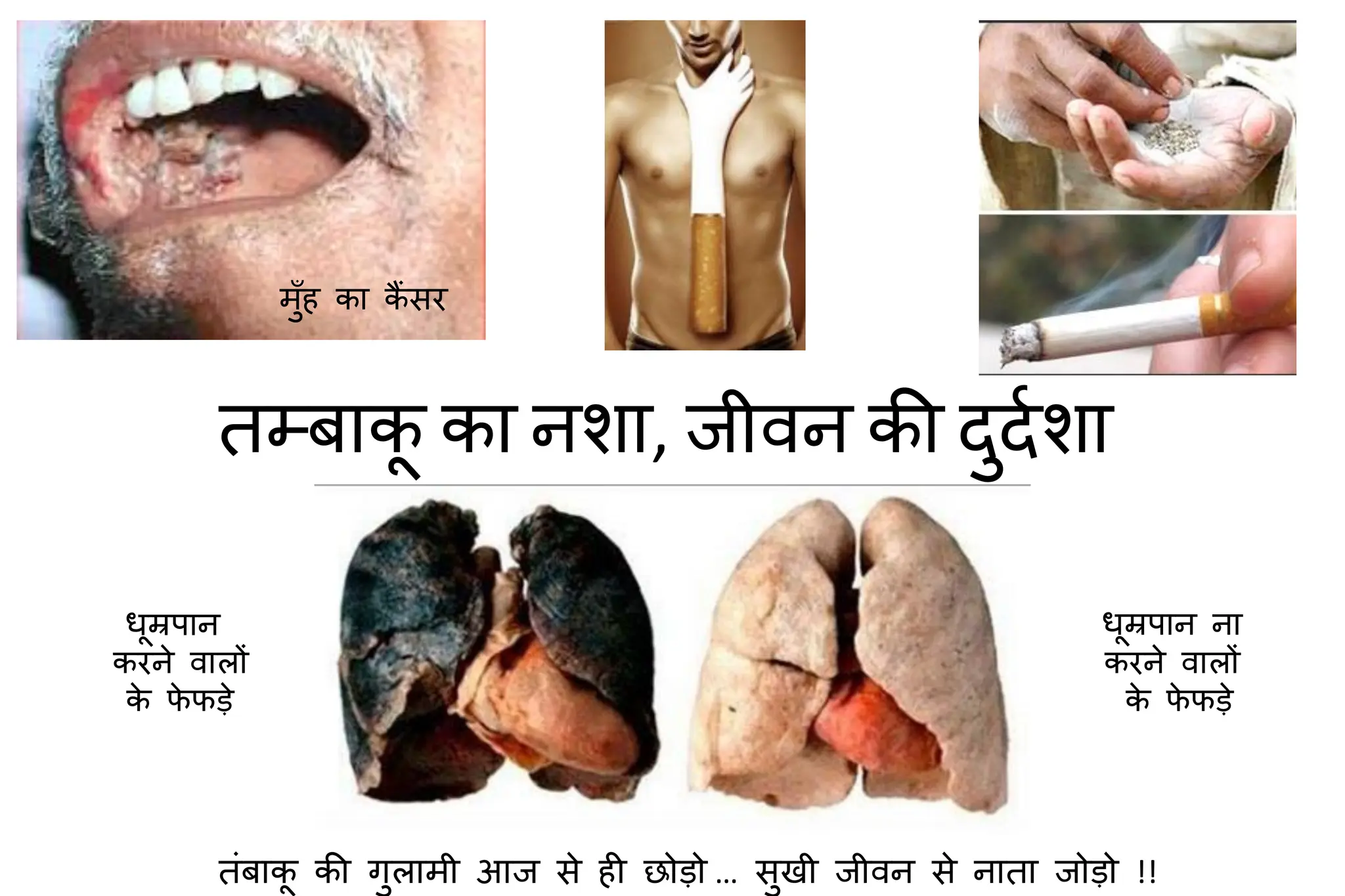 tobacco in hindi No tobacco wall poster HIndi