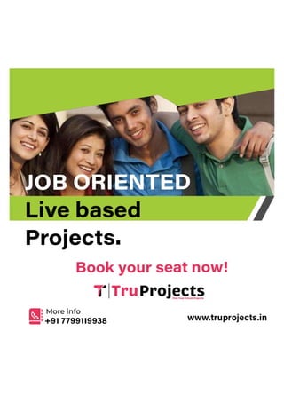 Final Year CSE Major Machine Learning Live Projects for Final Year ...