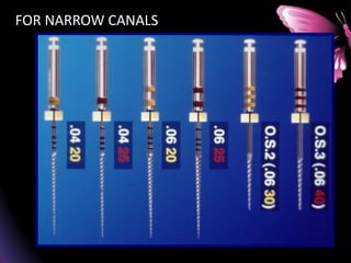FOR NARROW CANALS
 