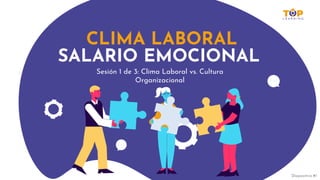 CLIMA LABORAL
SALARIO EMOCIONAL
Sesión 1 de 3: Clima Laboral vs. Cultura
Organizacional
Diapositiva #1
 