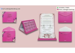 Kartu Undangan Pernikahan Hardcover + Amplop Fuschia Pink Aesthetic✨