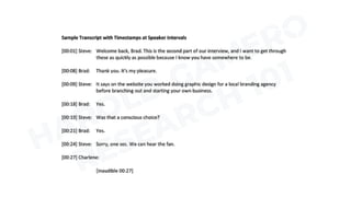 Research 101: Transcription of Interviews | PDF