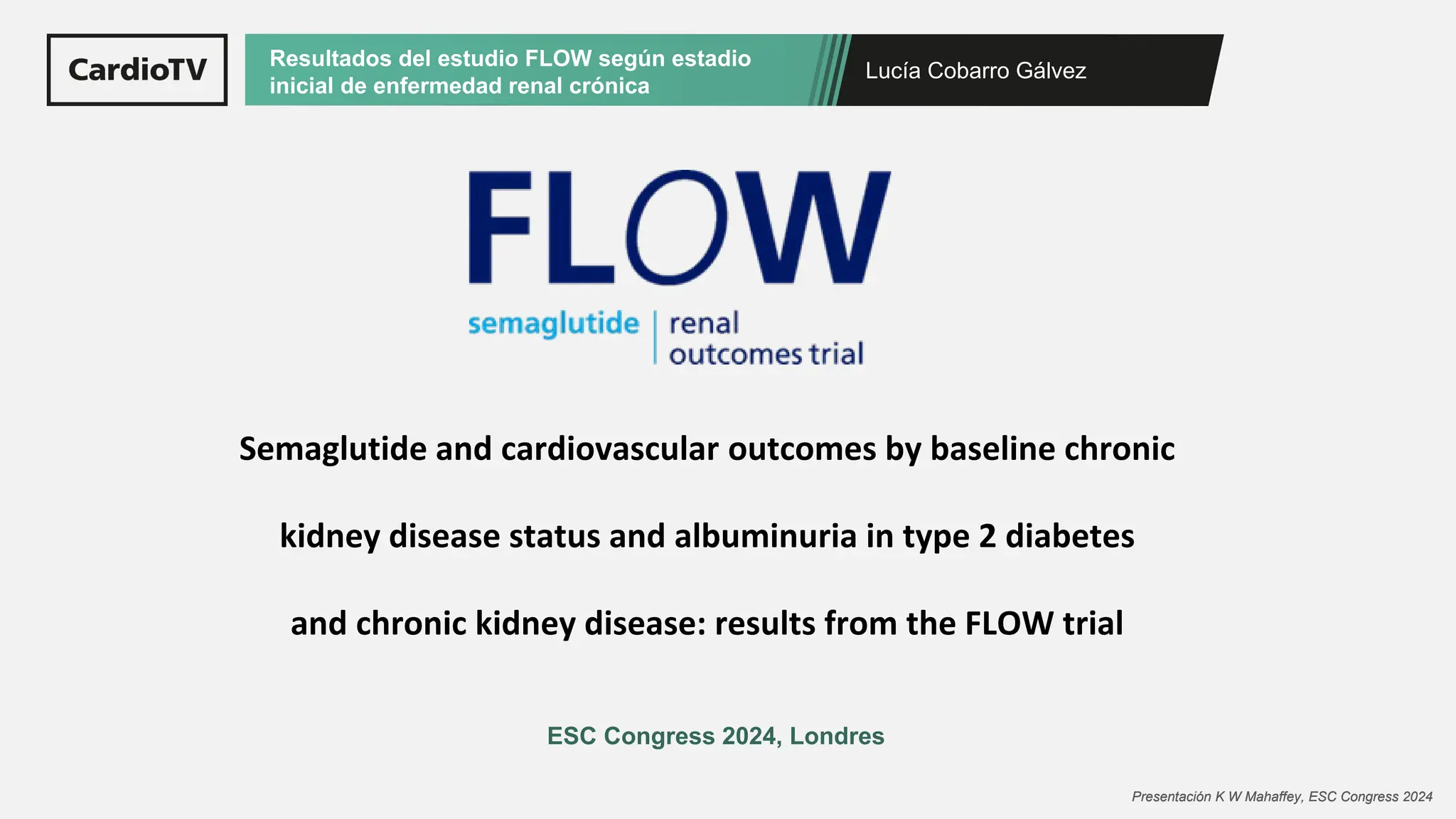 Estudio FLOW según estadio enfermedad renal crónica