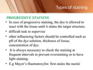 Generalized Staining 12. staining Staining always involves the visual labeling of some ...