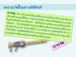 หน่วยวัดในทางฟิ สิกส์
 