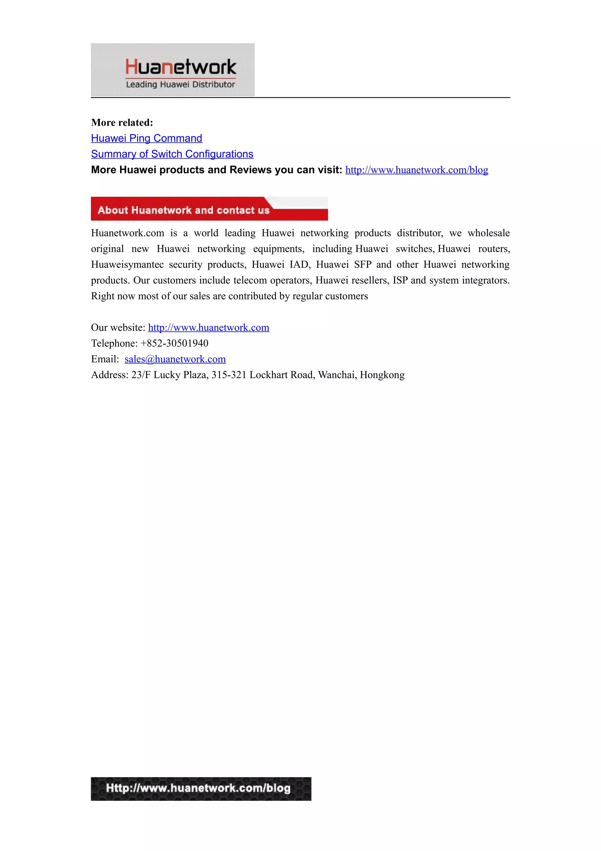 Huawei S5700 Basic Configuration Command | DOC