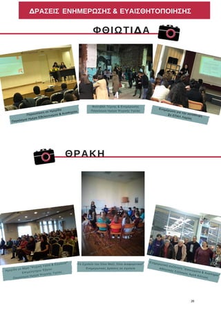 Φεστιβάλ Τέχνης & Ενημέρωσης
Παγκόσμια Ημέρα Ψυχικής Υγείας
ΦΘΙΩΤΙΔΑ
ΘΡΑΚΗ
Ημερίδα με θέμα "Ψυχική Υγεία & Εργασία"
Επιμελητήριο Έβρου
Παγκόσμια Ημέρα Ψυχικής Υγείας
Το Σχολείο του Όλοι Μαζί, Όλοι Διαφορετικοί"
Ενημερωτικές Δράσεις σε σχολεία
ΔΡΑΣΕΙΣ ΕΝΗΜΕΡΩΣΗΣ & ΕΥΑΙΣΘΗΤΟΠΟΙΗΣΗΣ
Παρουσίαση σε Ημερίδα
Παγκόσμια Ημέρα Εθελοντισμού & Αναπηρίας
Ενημέρωση για την κατάθλιψη2ο ΕΠΑΛ Λαμίας
Ενημερωτική συζήτηση "Δικαιώματα & Αναπηρία"
Αθλητικός Σύλλογος ΑμεΑ Κότινος
26
 