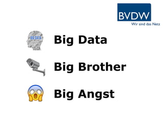 Big Data
Big Brother
Big Angst
 