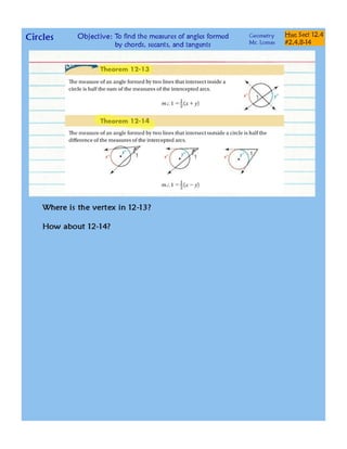 12 4 angles in circles