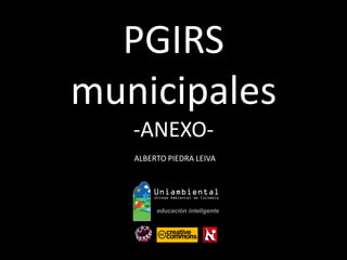 PGIRS 
municipales 
-ANEXO- 
ALBERTO PIEDRA LEIVA  