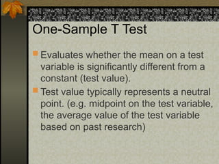 Comprehensive guide to statistical tests | PPTX