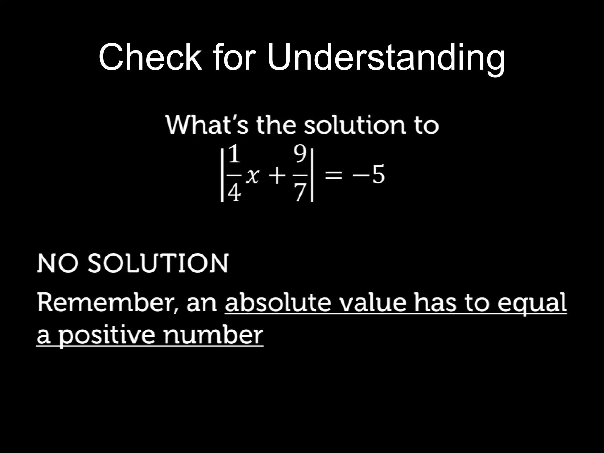 Check for Understanding
 