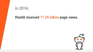 In 2014,
Reddit received 71.25 billion page views.
 
