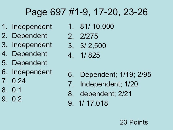 12.8 independent and dependent events